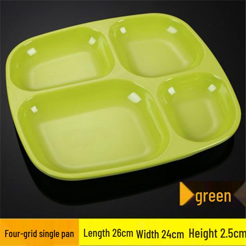 Jijun Commercial Melamine 4-Compartment Dinner Plate Set