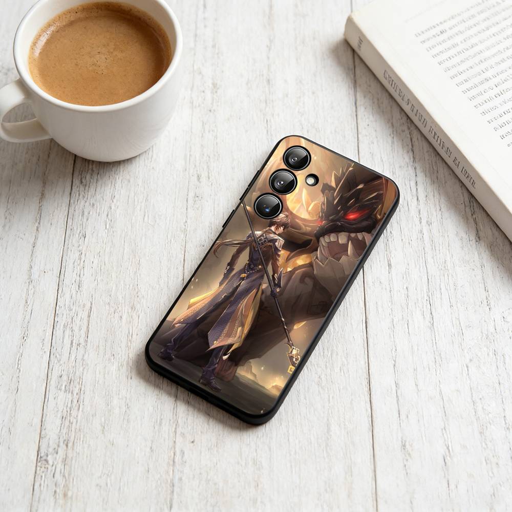 

Seven Archons of Genshin Impact Phone Case For Samsung Galaxy A73,A72,A71,A70,A53,A52,A51,Soft Silicone Black Cover Samsung a30 a20