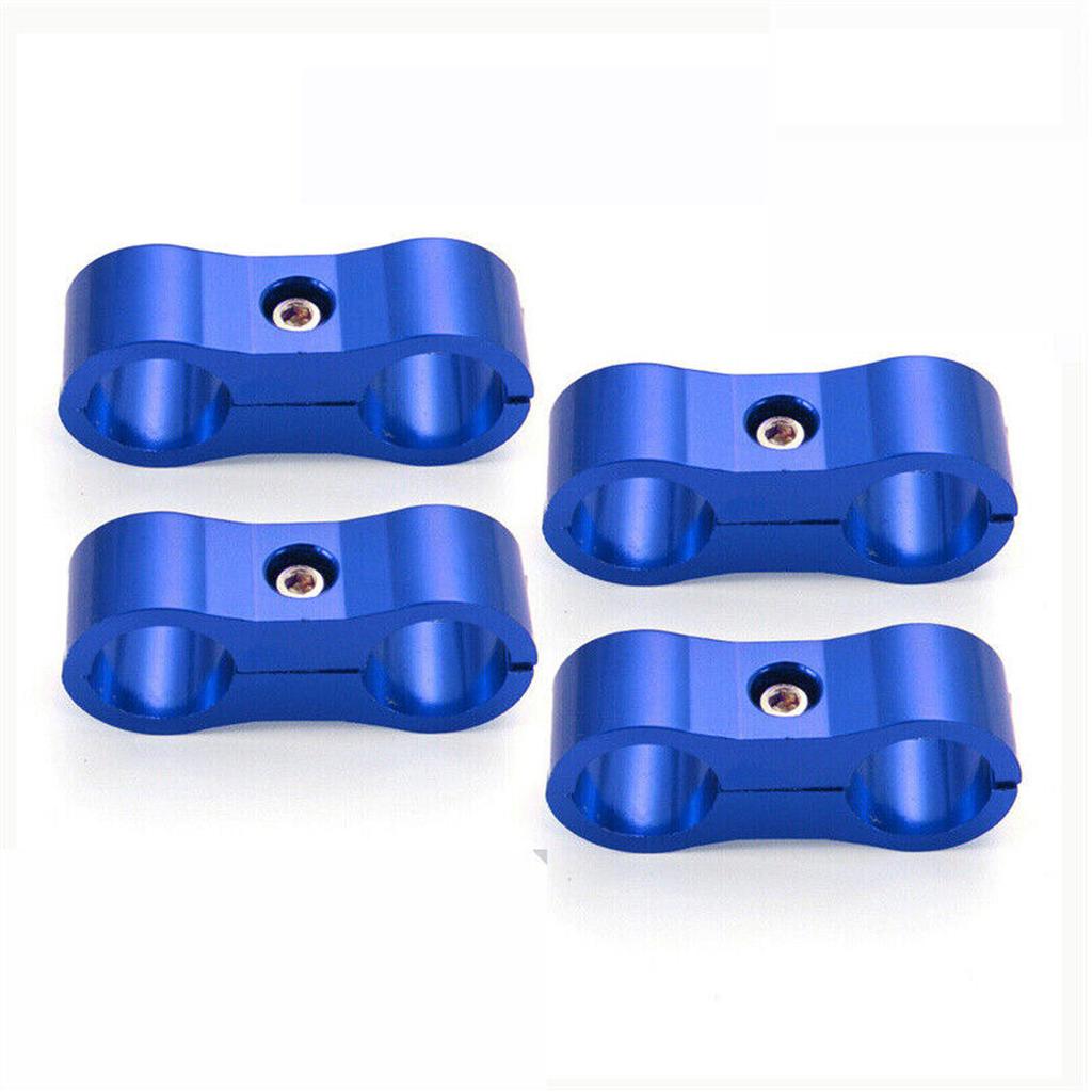 4Pcs Hose Separator Clamp Fitting Connector 6AN for Gas/ Oil/ Fuel Hose/ Line