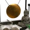 Jardin zen avec gong devika 15x12cm bois - atmosphera createur d'interieur