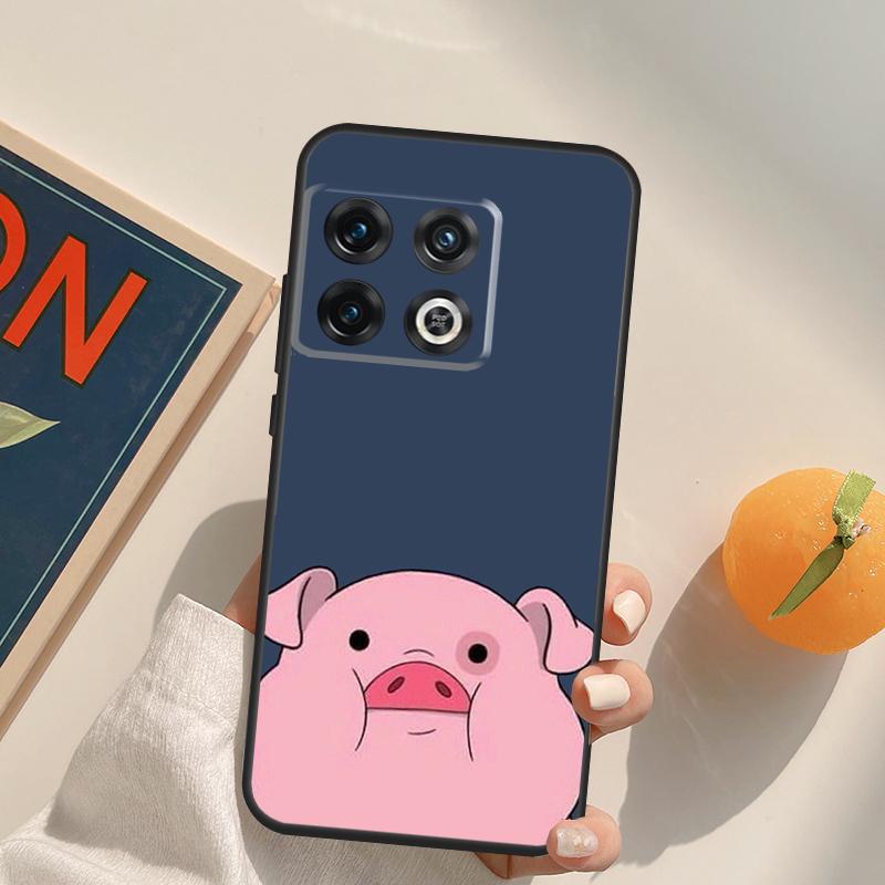 

Cartoon Pig Case For OnePlus 13R 12R 10R 13T 10T 11 12 13 15 OnePlus Nord 5 CE 2 3 4 Lite N20 N30 Cover OnePlus 9Pro