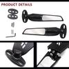 For Yamaha YZF R1 R3 R6 R6S R15 R25 R125 V2 V3 Motorcycle Modified Wind Wing Adjustable Rotating Rear View Mirror Rear