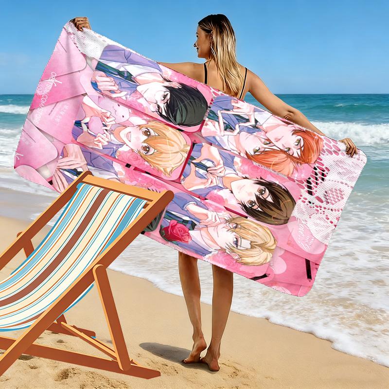 Ouran High School Host Club 2D Flat Print Beach Towel, Large Soft Quick Dry Towel for Beach Camping SwimmingDSTJ0925519