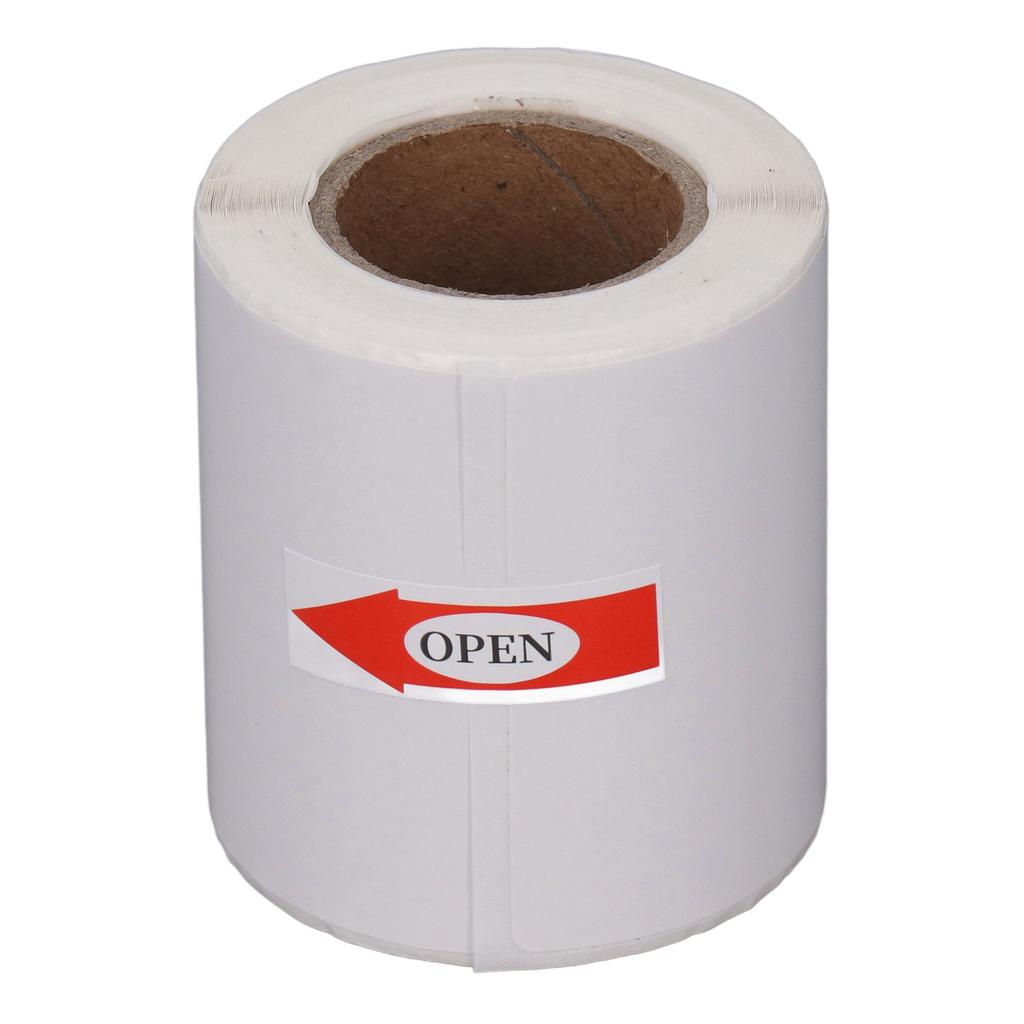 Rotolo di Carta Termica Impermeabile Bianco Carta per Stampa Senza Inchiostro Facile da Scrivere con Adesivo Posteriore 50x80mm 100
