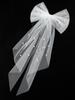 Pearl Bow Mesh Veil Headpiece for Bridesmaid & Wedding Dress Hair Clip