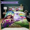 Unicorn Academy Pattern Bedding Uilt Set Uilt Cover Pillowcase Home Decoration Birthday Gift (1 * Duvet Cover + 2 * Pillowcase  Without Core)95