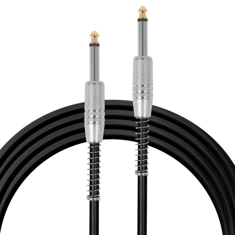 Guitar Connecting Cable Straight 6.35mm Male Jack Stereo Audios Interconnect Cord for Electric Guitar, Bass, Mandolin