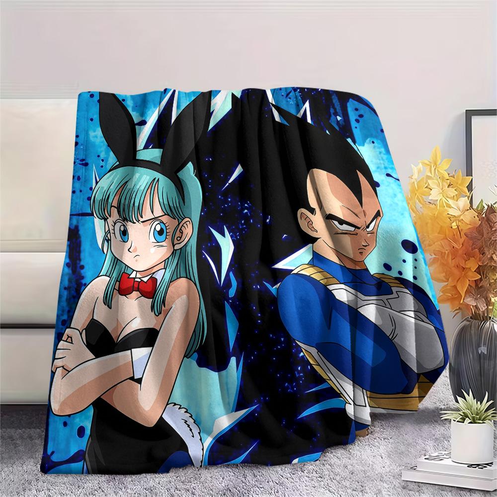 Koc flanelowy z nadrukiem Dragon Ball, Wysokiej jakości, Wygodny na wszystkie pory roku, Wystrój domu, Ciepło i komfort
