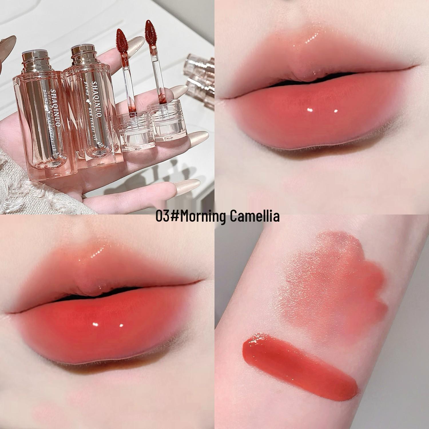 SHAQINUO Sheer Hydrating Lip Gloss - Transparent, Plumping, and Whitening Nude Makeup for Students.