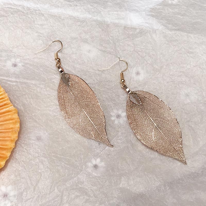 

2019 Минималистичные Винтажные Серьги с Натуральными Листьями - Стильные, Универсальные, Шикарные Подвески 042