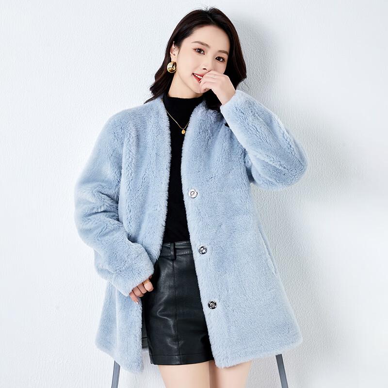 KAISER Women s Shearling Wool Coat L