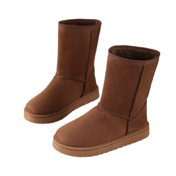 Large size snow boots men's and women's winter velvet thickened high-top versatile warm cotton boots cotton shoes