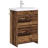 Bathroom Vanity Unit Reclaimed Wood Look 56 x 37.5 x 81 cm Engineered Wood