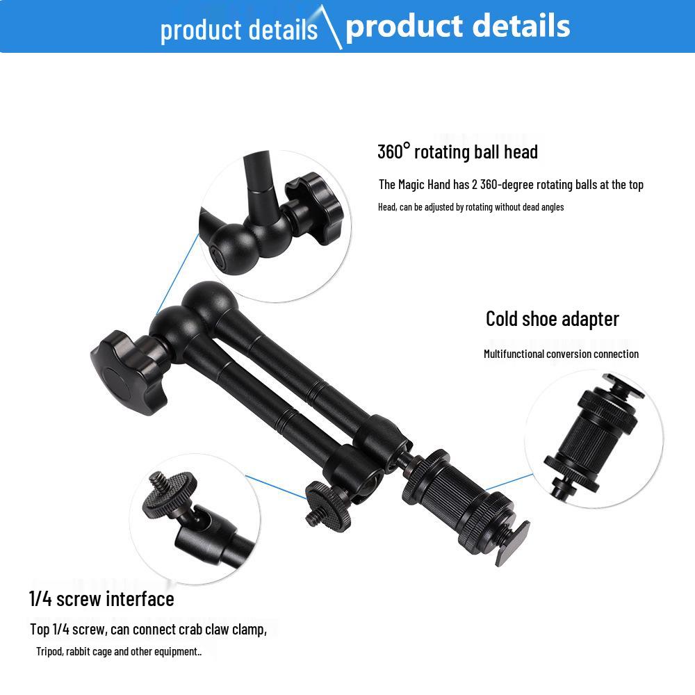 SLR Camera Magic Arm Mount Kit with 7/11-Inch Size Options – Includes Large/Small Crab Clamp and Mighty Clamp