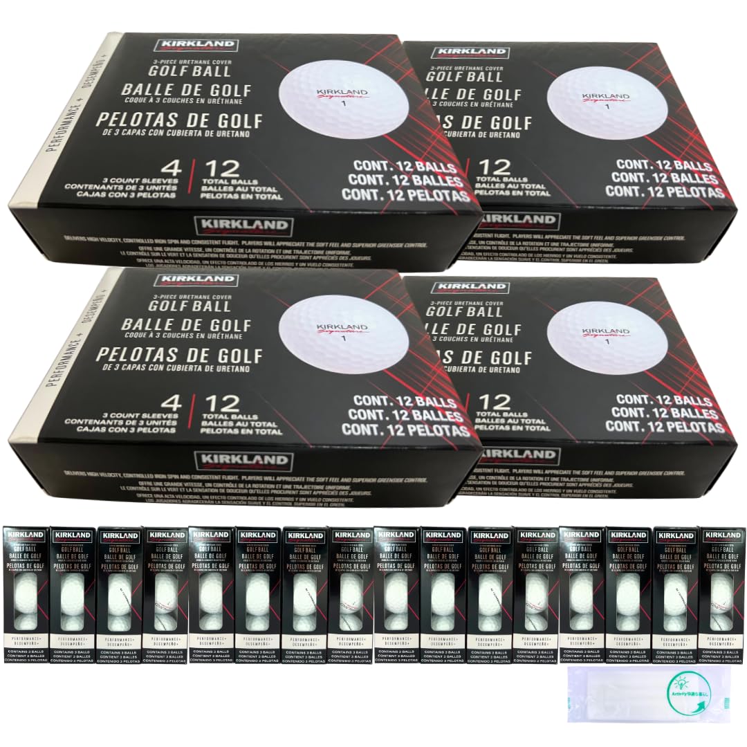 

Kirkland Urethane Cover Golf Balls Performance Plus 12 Balls x 4 Dozens Total 48 Balls V3.0 [Activity Official] білий
