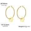 Teamer Trendige Große Creolen Stern Sonne Herz Blume Ahornblatt Edelstahl Ohrringe für Damen Mädchen Street Office Schmuck
