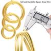 6Meters Square Brass Wire 0.6/0.8/1mm Wires For DIY Bracelet Necklace Jewelry Cord Beading String Craft Making Accessories