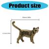 Figurine Chats Fantaisistes Laiton Vieilli Vintage Chaton Miniature Statue Cadeau Amoureux des Animaux Décoration Moderne pour Emménagement