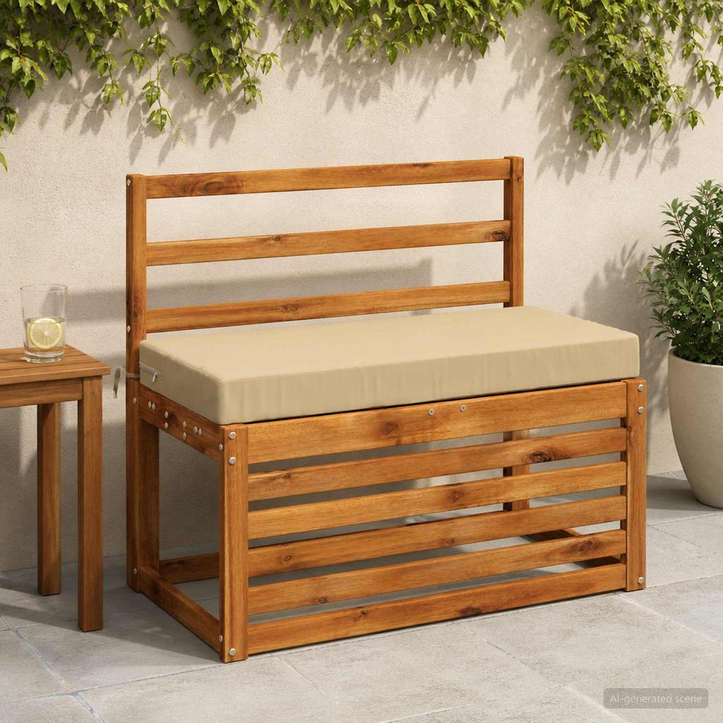 2 piece Bench Cushion Set SOEST 2 pcs. 100percent  Polyester Beige