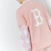 New MLB Set-in Sleeve T-Shirt Unisex Pink 31TS03131-43P
