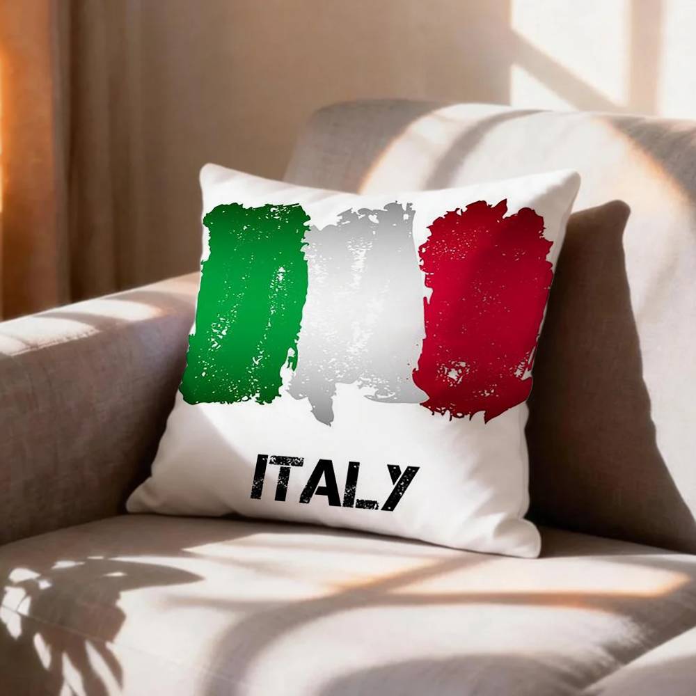 COOL FFlag of Italy Pillow Case Pattern Printed Pillowcase For Living Room Sofa Cushion Cover