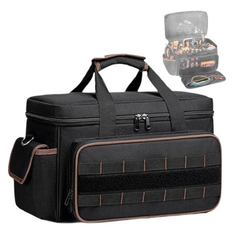 14Inch Heavy Load Tool Bag Waterproof Large Capacity Work Bag With Multiple Pocket For Construction Workshop