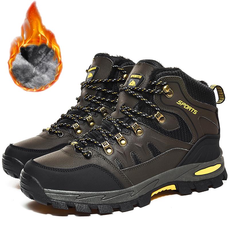 

Унисекс, высокие нескользящие износостойкие бархатные теплые походные туфли, мужская обувь большого размера 46 армия зеленый