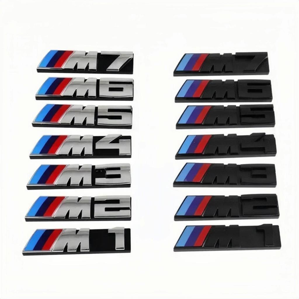 BVYD9 3D ABS Car Front Grille Emblem Sticker, BMW M Series Badge Decal for E46 E36 E34 F10 E90 M1 M2 M3 M4 M5 M6 M7 M8, Automotive Ext