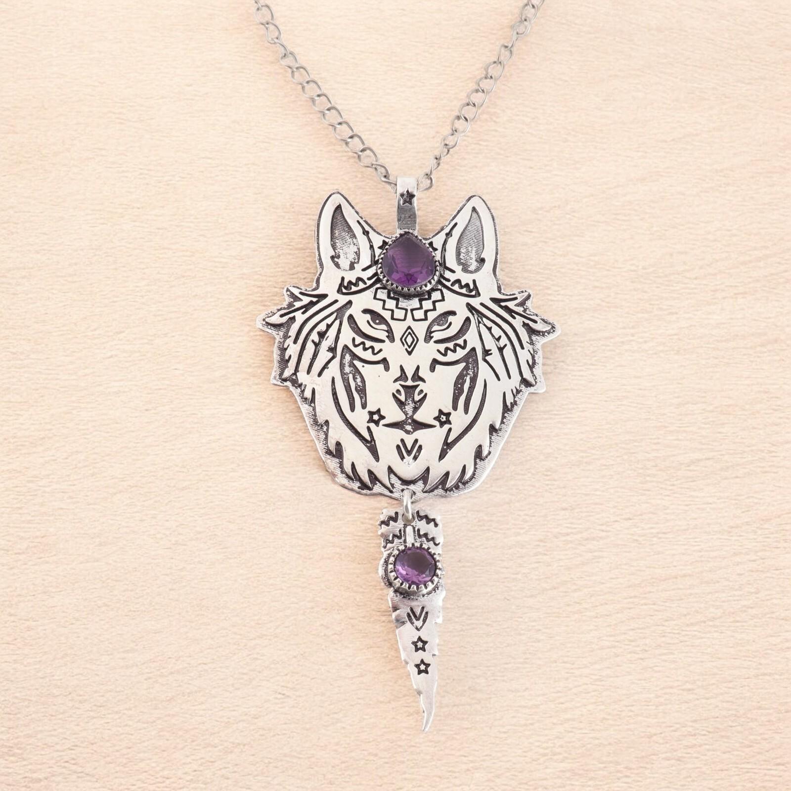 

Натуральный Аметист 925 Стерлинговое Серебро Окисленное Ювелирное Изделие Подвеска 4 Подарок Для Нее CP-26-2