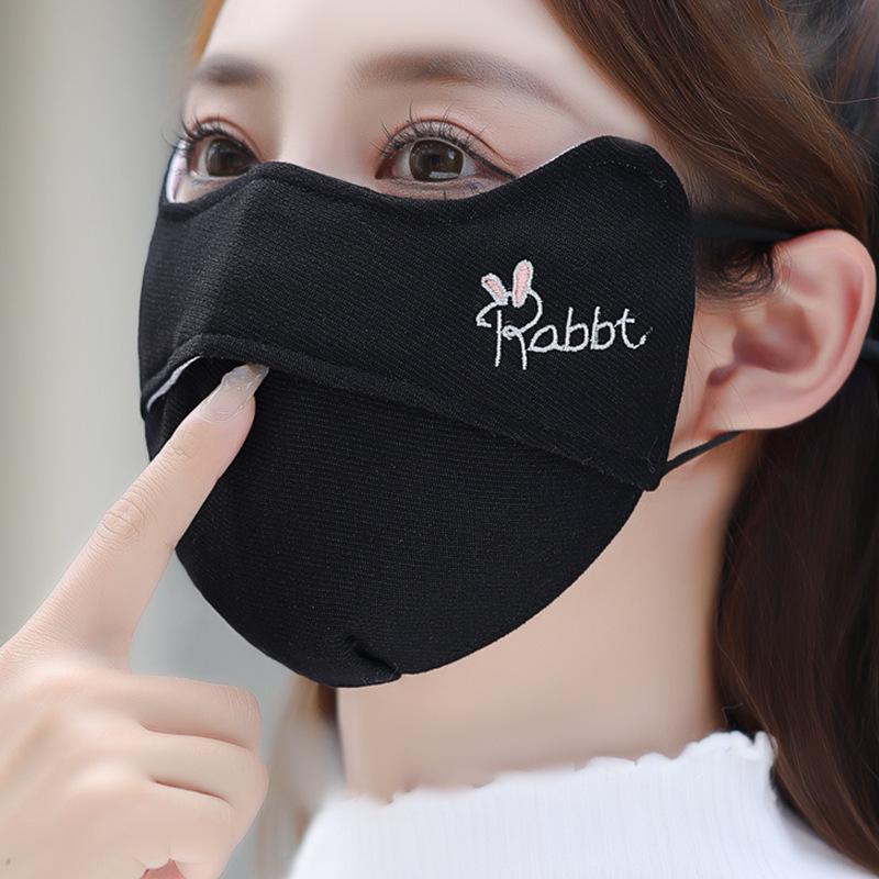 Prémiová dámská 3D maska z čisté bavlny na podzim/zimu: Pratelný, Teplý, Větruodolný, Chladuvzdorný, Proti kouři