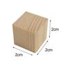 50Pcs Wooden Blocks Solid Wood Cubes Woodcraft Playing Square Unfinished for