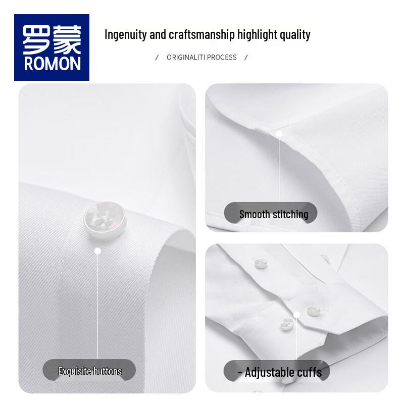 Luomeng Damen Langarm-Bluse mit V-Ausschnitt, knitterfrei, weiß