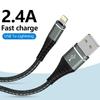 Lightning Cable USB Fast Charging Cord for 14 13 12 11 Pro Max XS X XR 7 8 6 Plus SE Nylon Braided Charger Cord