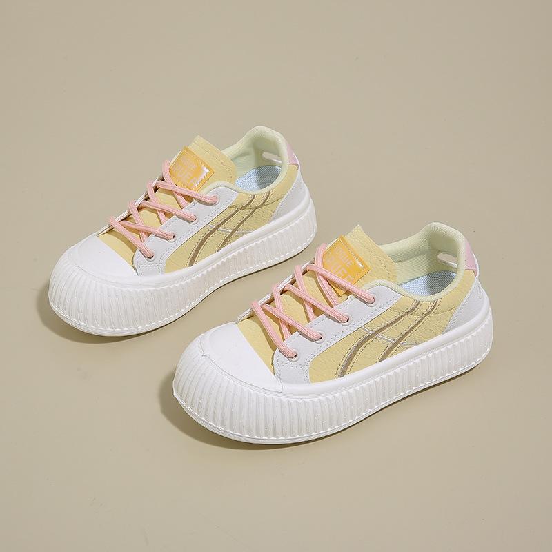 

Women Shoes 2025 Spring Autumn New Breathable Non Slip Platform Sneakers Comfortable Height Increase Lace-up Sewing Casual Shoes 40 жёлтый