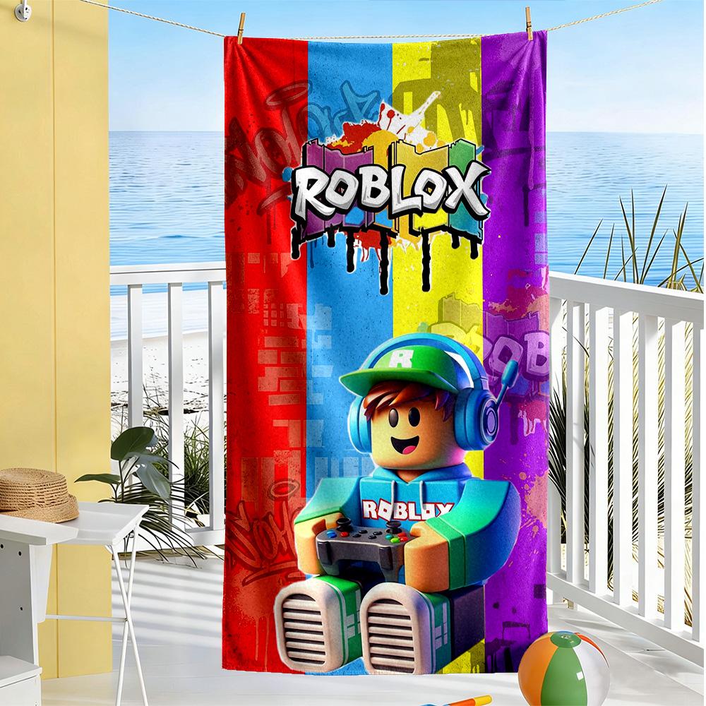 Roblox Beach Towel Soft Durable Quick-Dry Comfortable Lightweight Suitable for Sports, Travel, Swimming, Yoga, Bathroom, Beach, And Pool