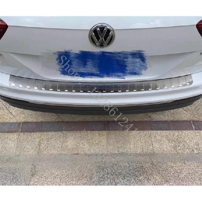 For VW/Volkswagen Tiguan MK2 2017-~2025 Car Accessories Stainless Steel Rear Bumper Protector Sill Trunk Tread Plate Trim