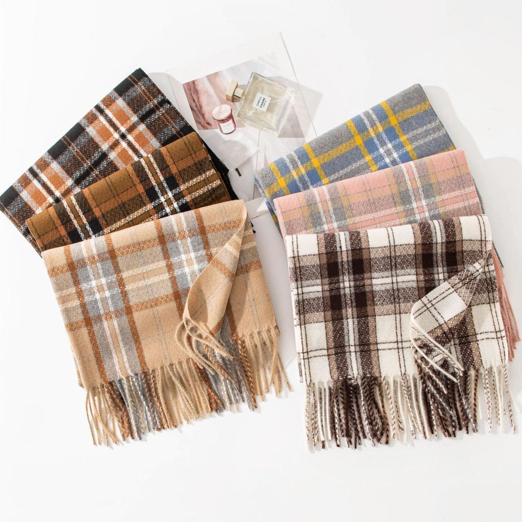New Autumn and Winter Maillard Scarf Light Luxury and High End Korean Style Tassel Fashion Versatile High End Warm Scarf