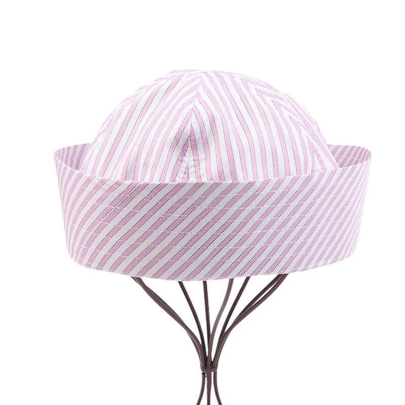 Korean Striped Sailor Hat Lovely Sweet Turn-Up Brim Dome Cap Versatile Cap Girly French Hats Cosplay Party Supplies