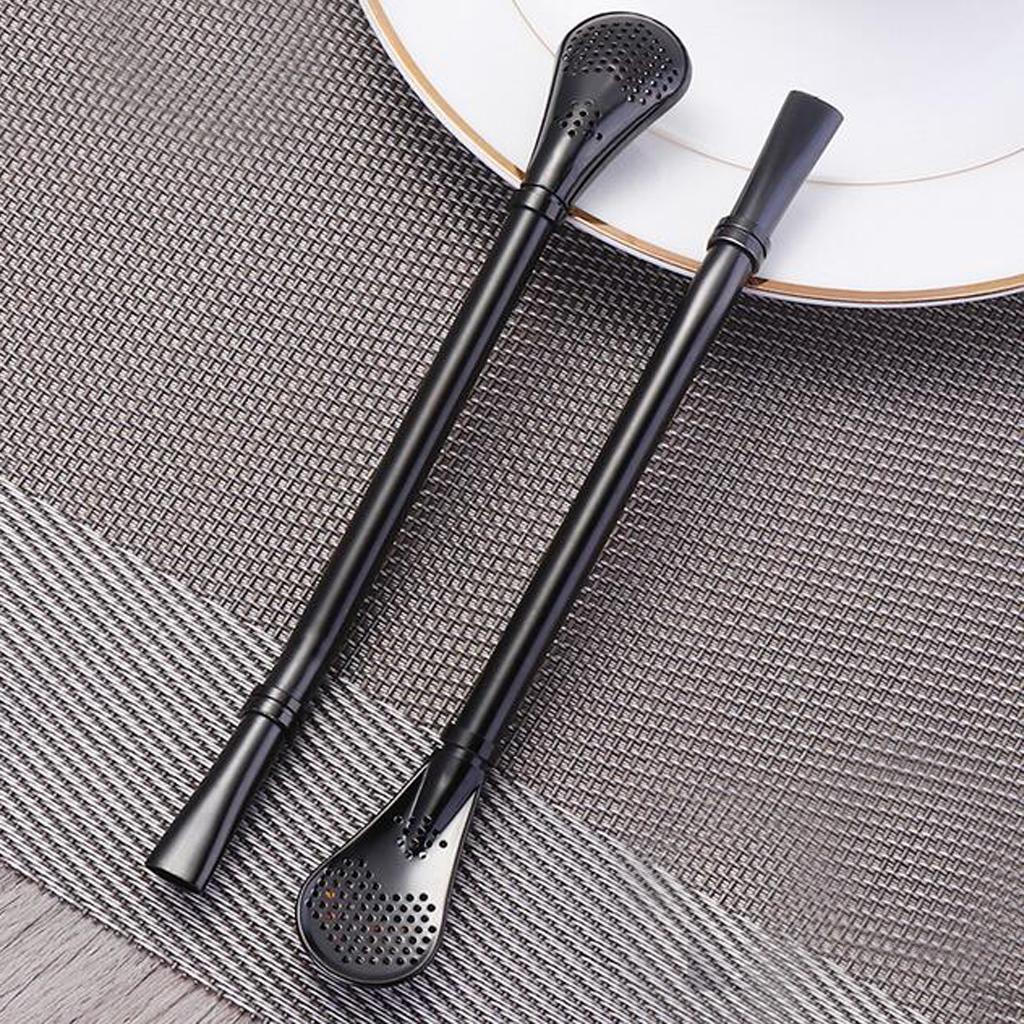 Tea Straws Filtered Spoons Juice Coffee Drinking Straw 6 Colors