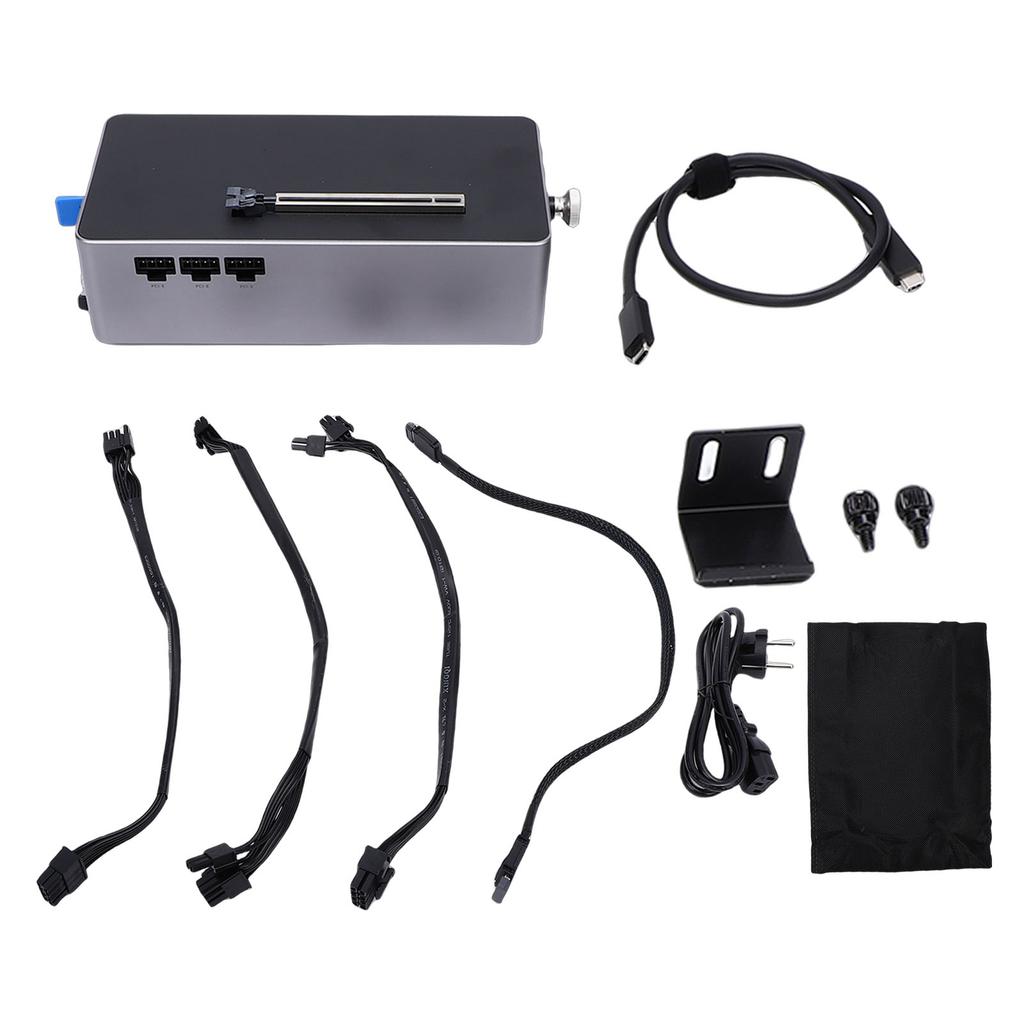 EGPU Docking Station with 800W PSU PCIe 4.0 X4 External GPU Dock Maximum Support 600W Graphics Card OCuLink USB 4.0