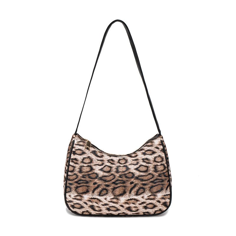 

Контрастная сумочка с леопардовым принтом, модная женская сумка, маленькая и изысканная сумка под мышкой, наплечная сумка-саше
