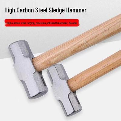 Achteckiger Eisenhammer mit Holzgriff - Erhältlich in 6, 8, 10 lbs für Bau, Abbruch und Zimmerei