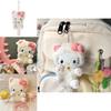 Cute Hellokitty Plush Doll Keychain Bag Charm For Girls