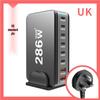 268W Gallium Nitride Multi-Port Fast Charger for Phones, Tablets, Laptops