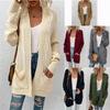 2026 Spring & Autumn Women's Mid-Length Cable Knit Cardigan Sweater