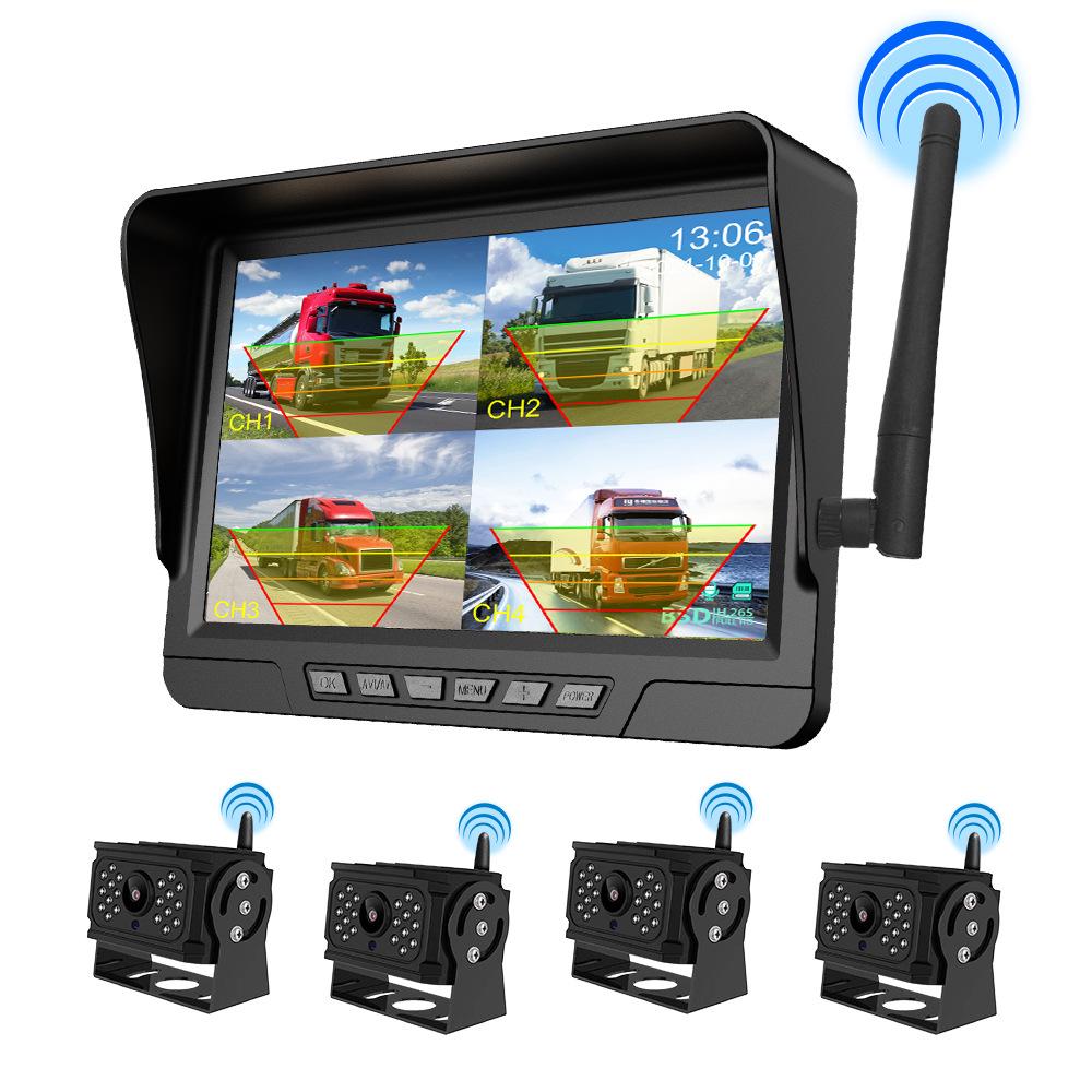 

7-дюймовый беспроводной монитор-регистратор для грузовиков с HD ночным видением и отображением слепых зон Single Lens