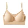 Traceless Invisible Jelly Foundation Bra: Comfortable Lift, Summer Thin Straps, Beautiful Back, Fixed Cup, Women's Underwear.