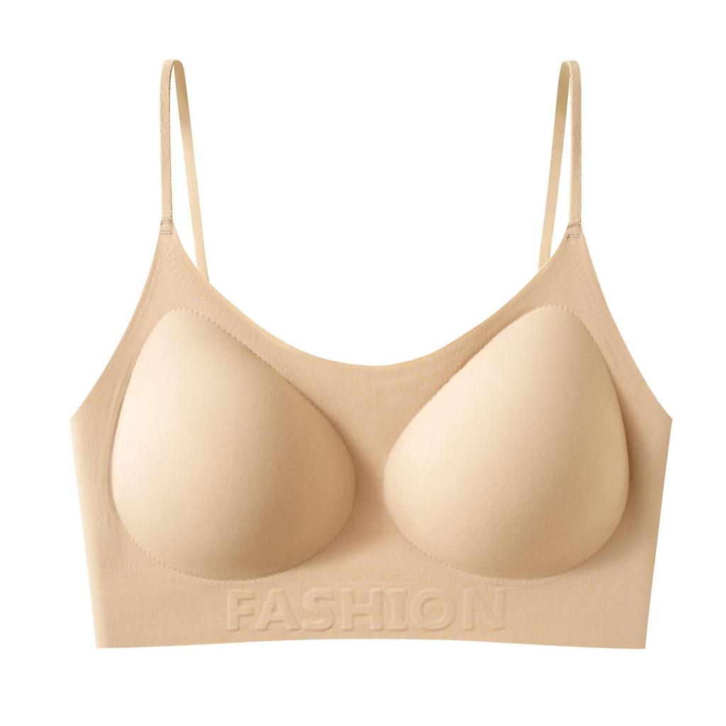 Traceless Invisible Jelly Foundation Bra: Comfortable Lift, Summer Thin Straps, Beautiful Back, Fixed Cup, Women's Underwear.