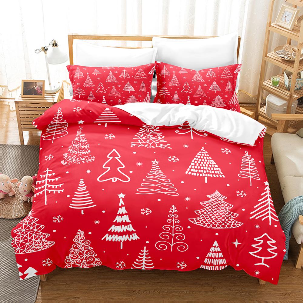 Merry Christmas Duvet Cover Christmas Graffiti Bedding Set Happy New Year Quilt Cover Holiday Gifts Bedroom Decoration