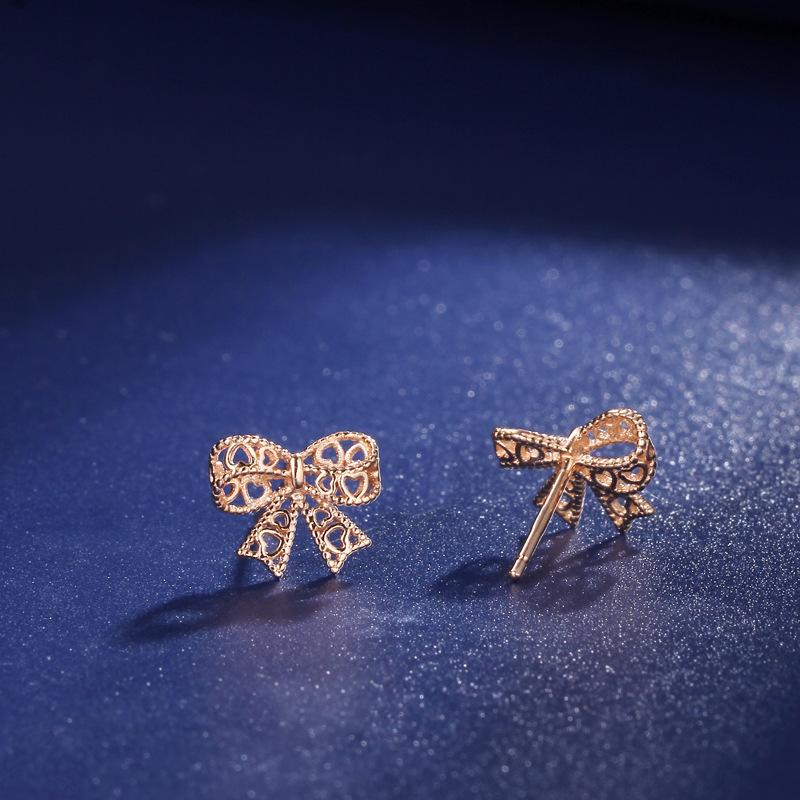 Bow Stud Earrings Women's Simple Light Luxury Ins Earrings, Bone Studs, Niche Design Ear Jewelry